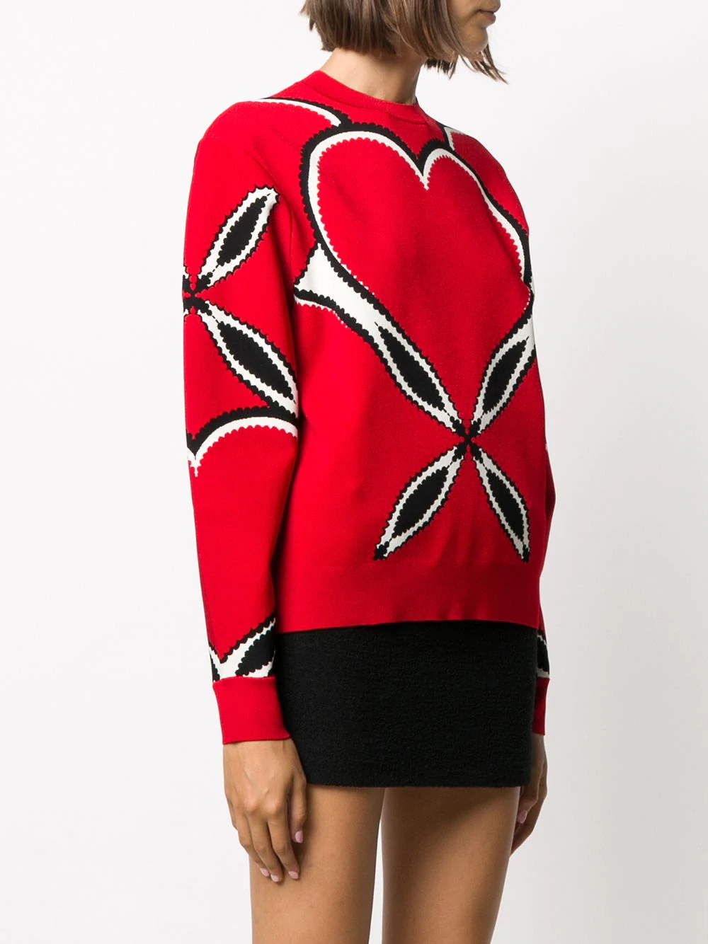 heart-intarsia jumper - 3