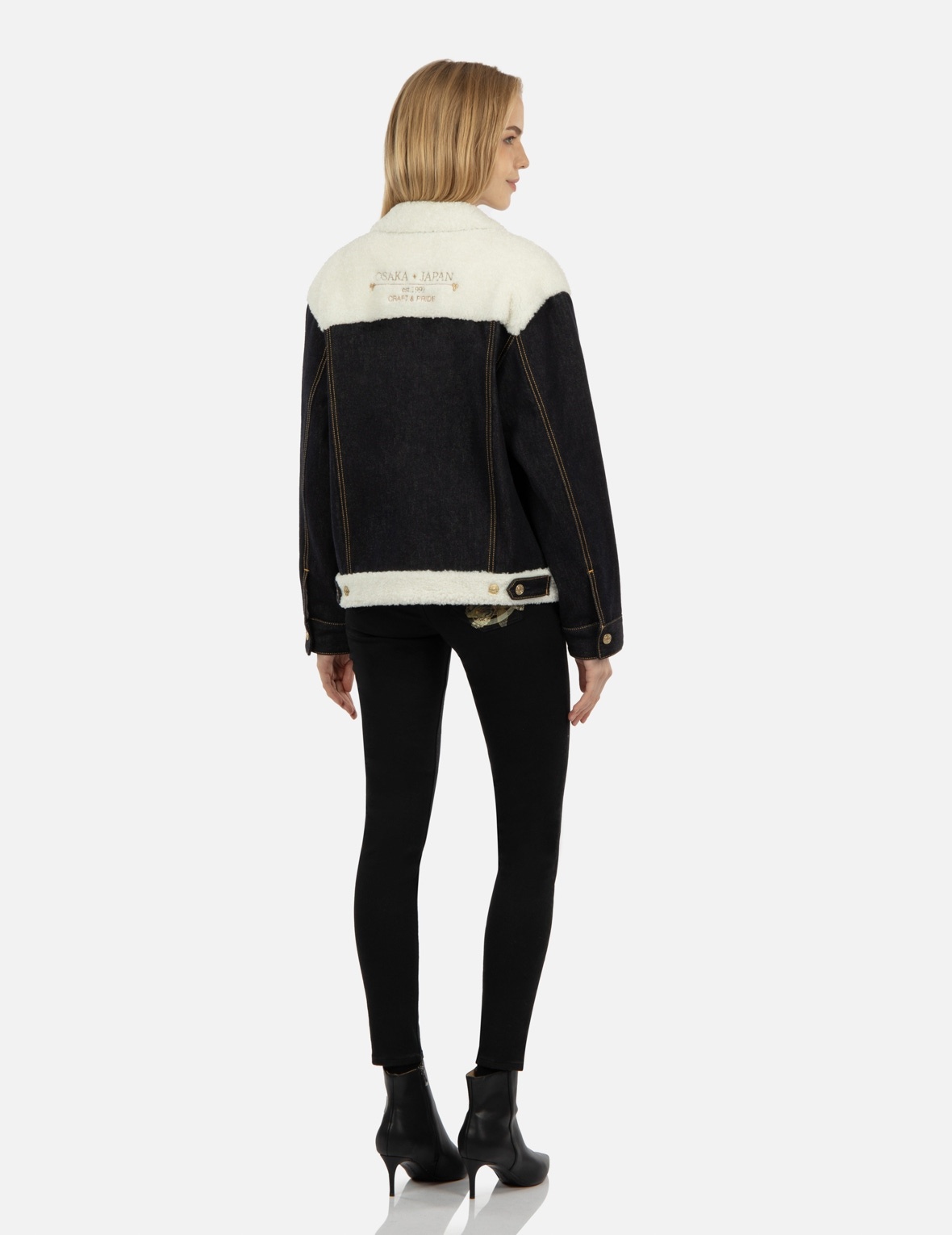 SHERPA BLOCKING DENIM JACKET - 4