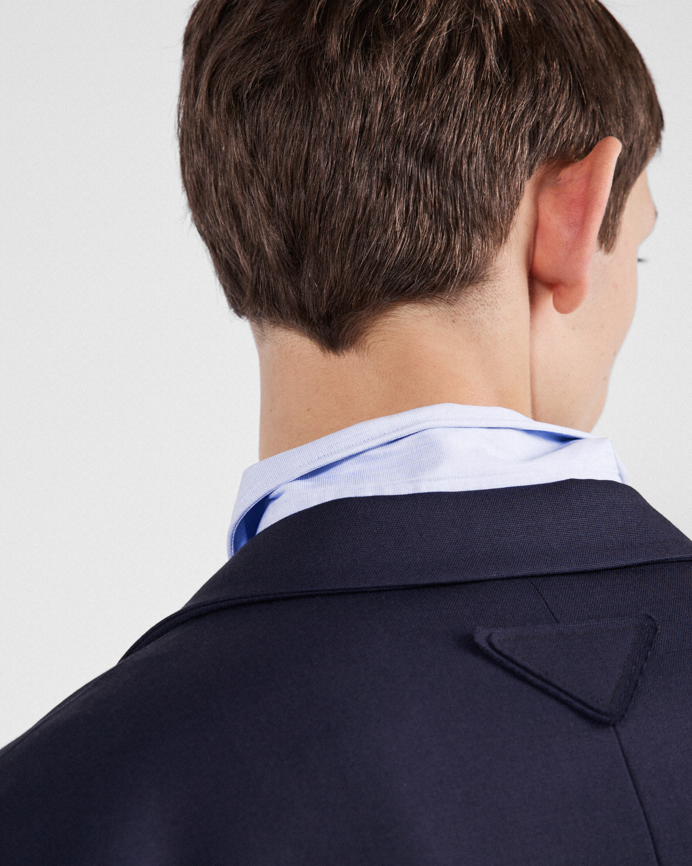 Single-breasted wool blend jacket - 6
