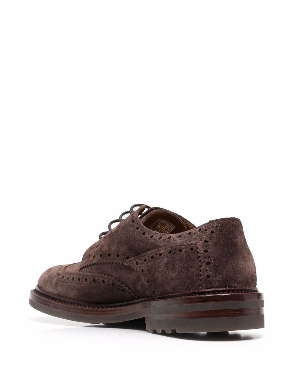 lace-up leather brogues - 3