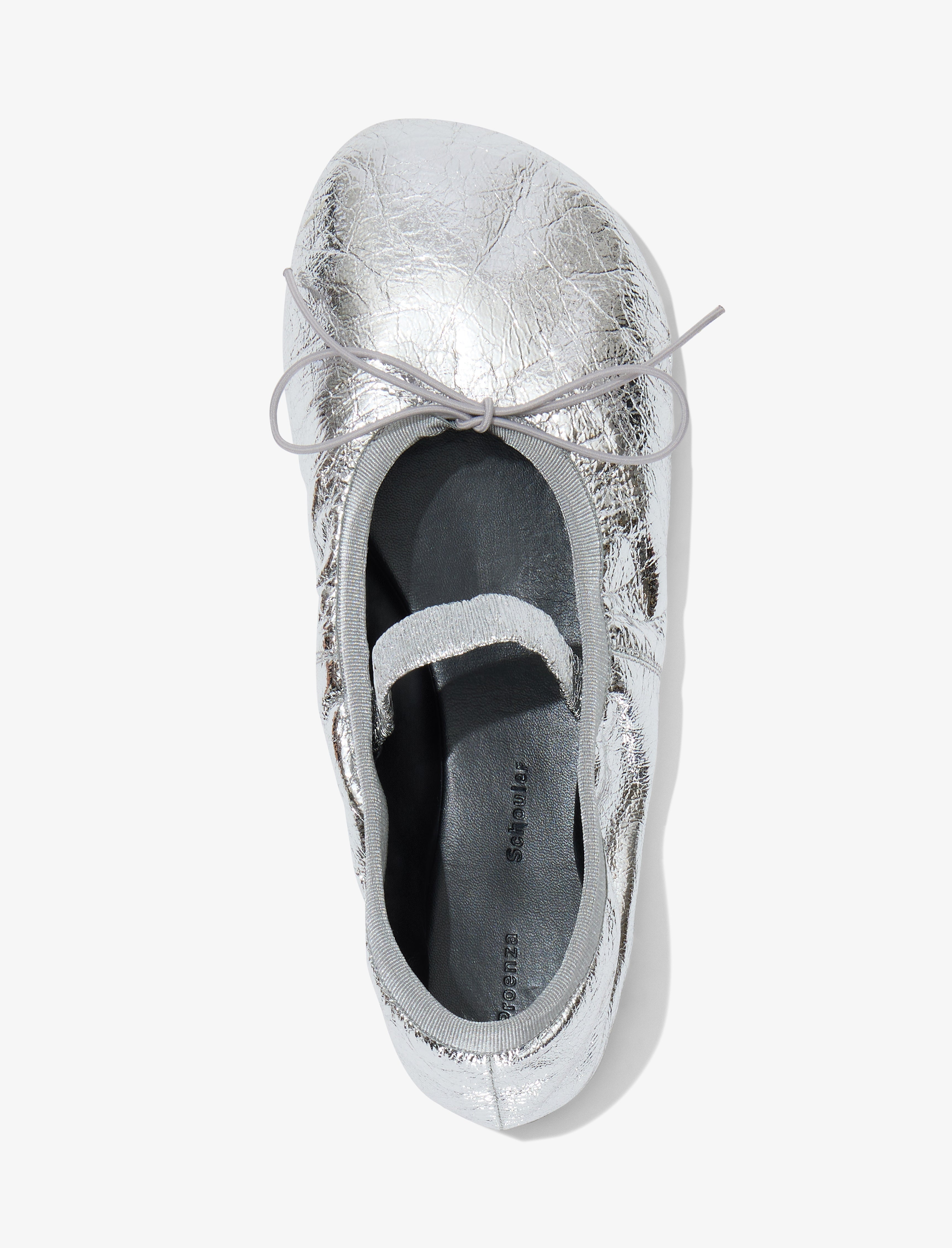 Glove Mary Jane Ballet Flats in Crinkled Metallic - 4