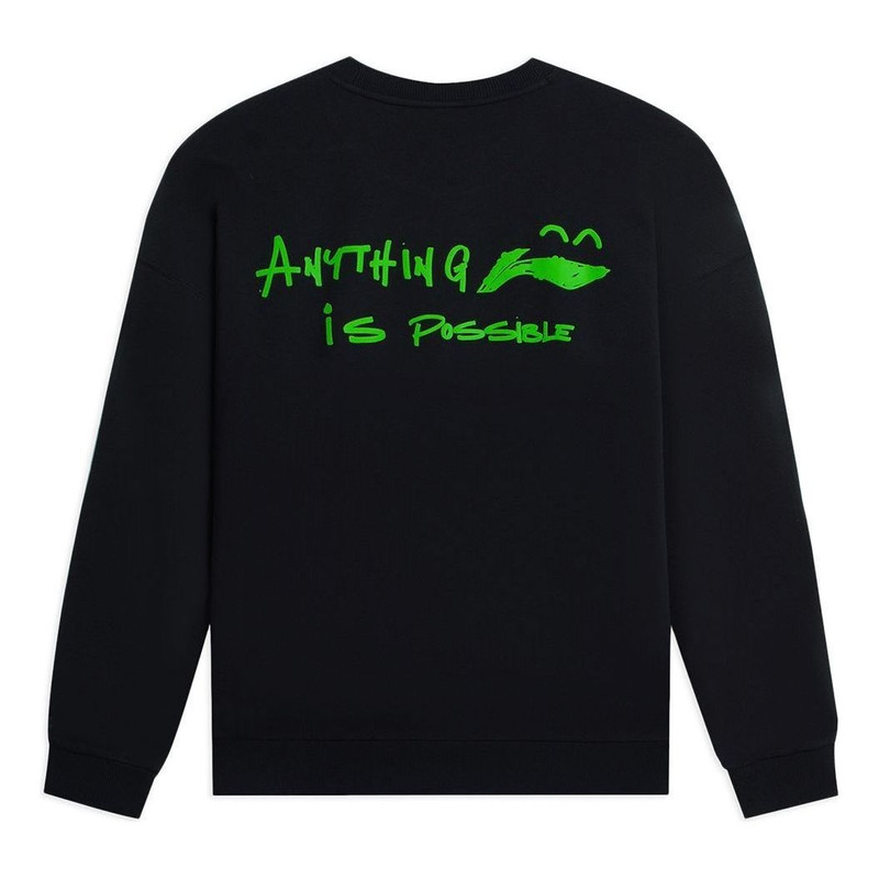 Li-Ning Li-Ning Anything Is Possible Graphic Sweatshirt 'Black' AWDSF71-8 outlook