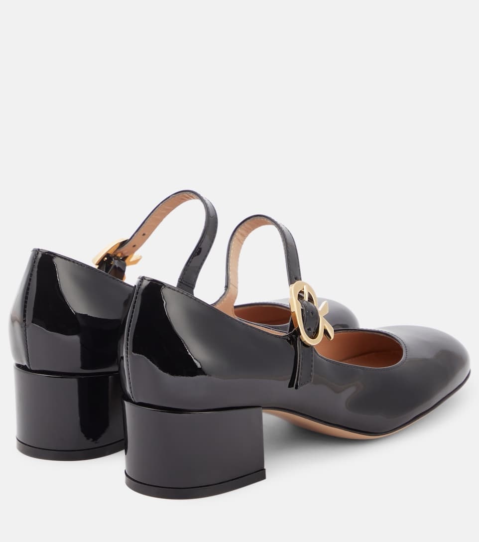 Ribbon patent leather Mary Jane pumps - 3
