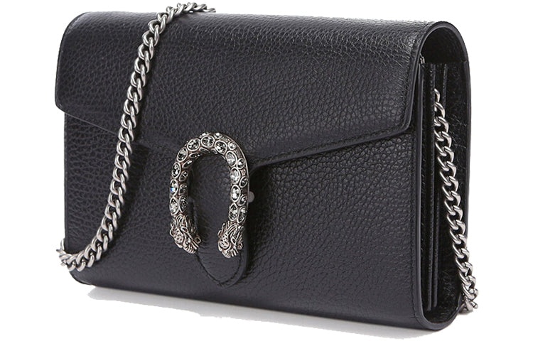 (WMNS) Gucci Dionysus Tiger Head Leather Chain Shoulder Messenger Bag Mini Black 401231-CAOGN-8176 - 3