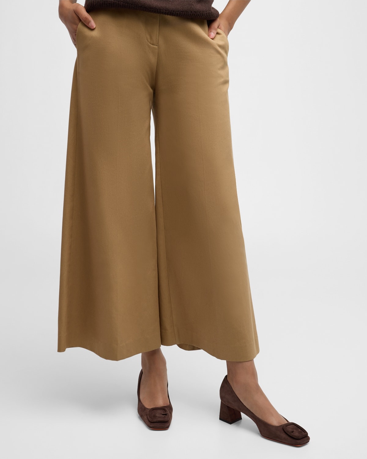 Suede Buckle Block-Heel Pumps - 2