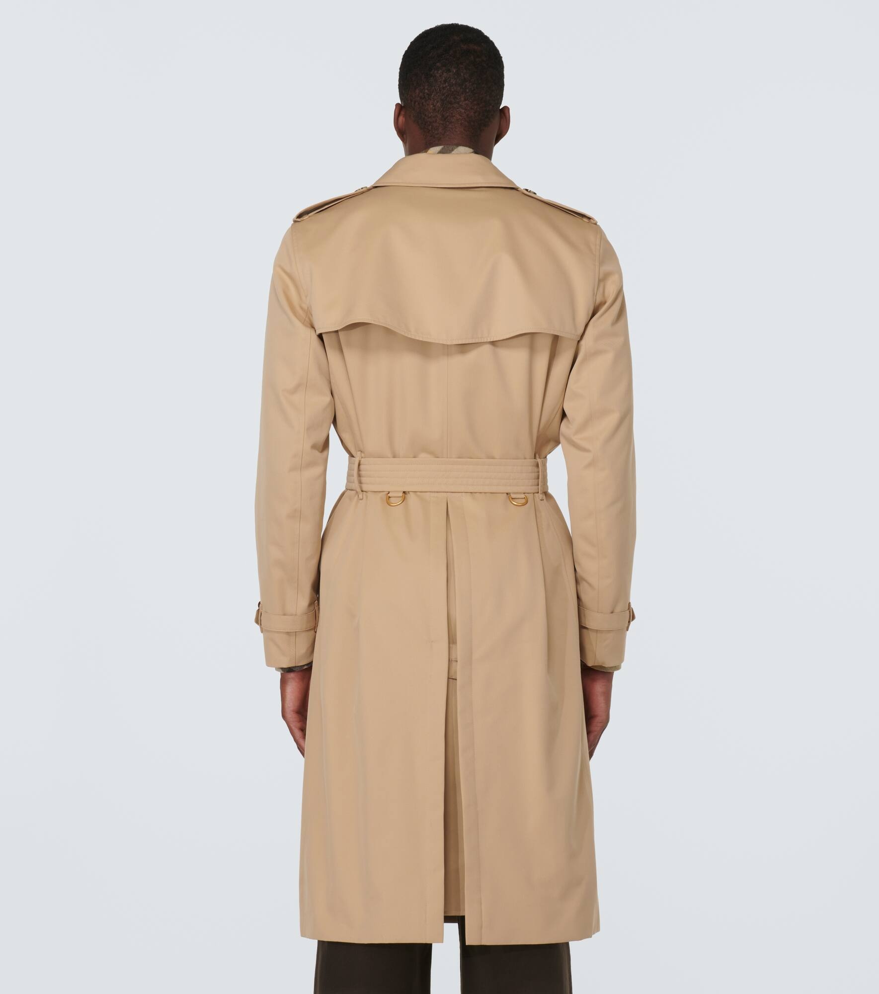 Cotton gabardine trench coat - 4