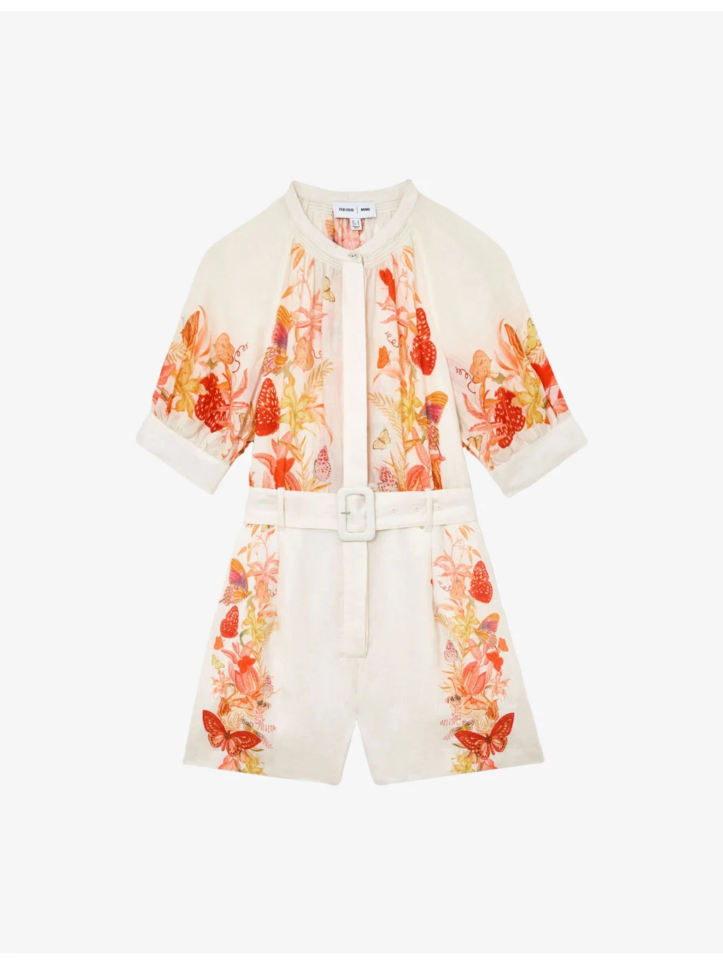 Reiss x New York Botanical Garden Lucia Ramie Playsuit - 1