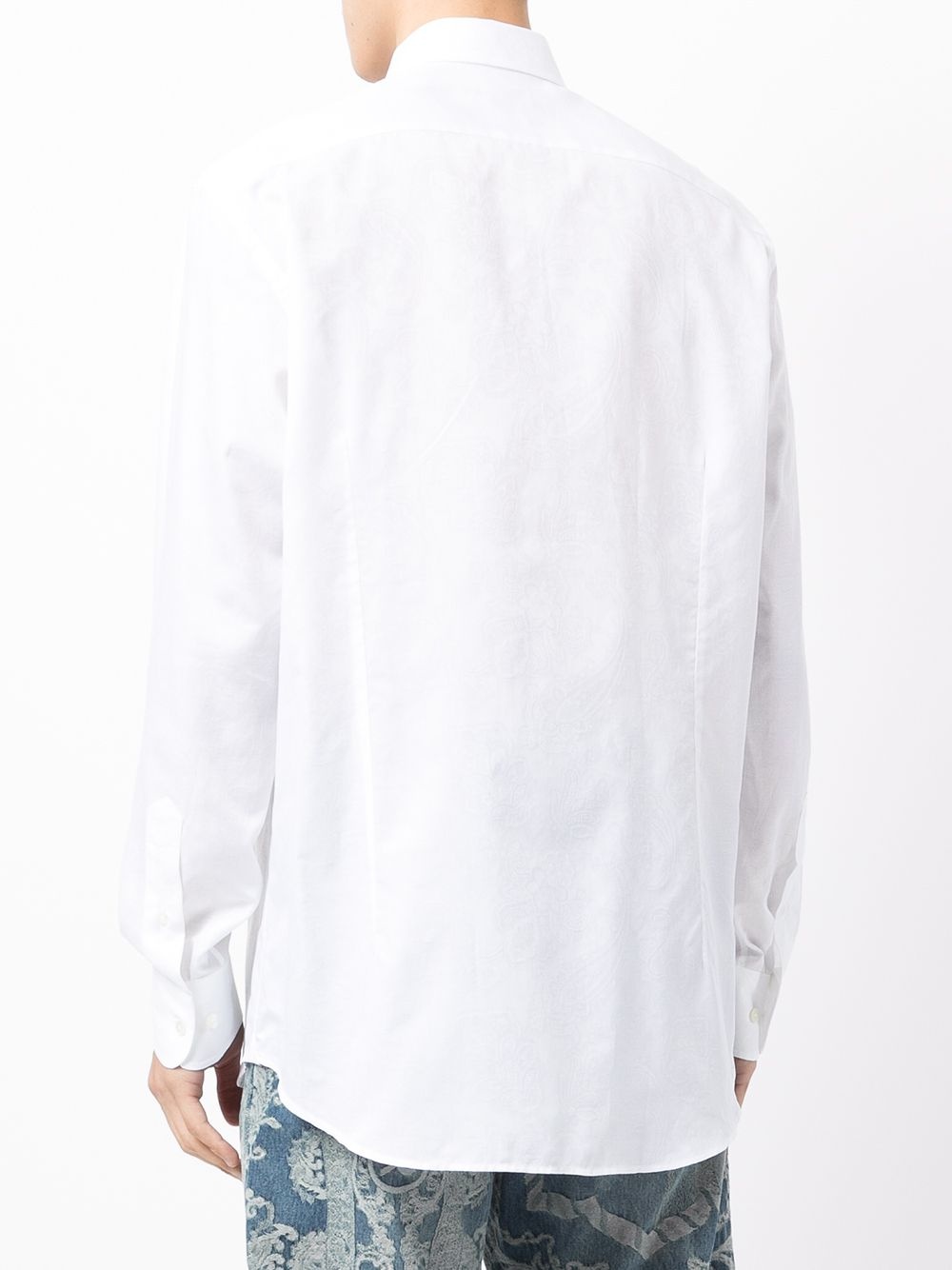 panelled button-down shirt - 4