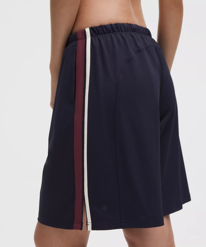Striped Baggy Low-Rise Track Short 9.5" 6