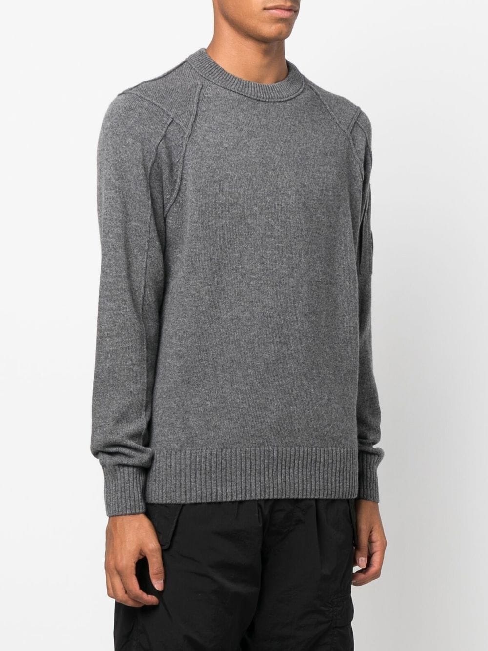 lens-embellished crewneck jumper - 4