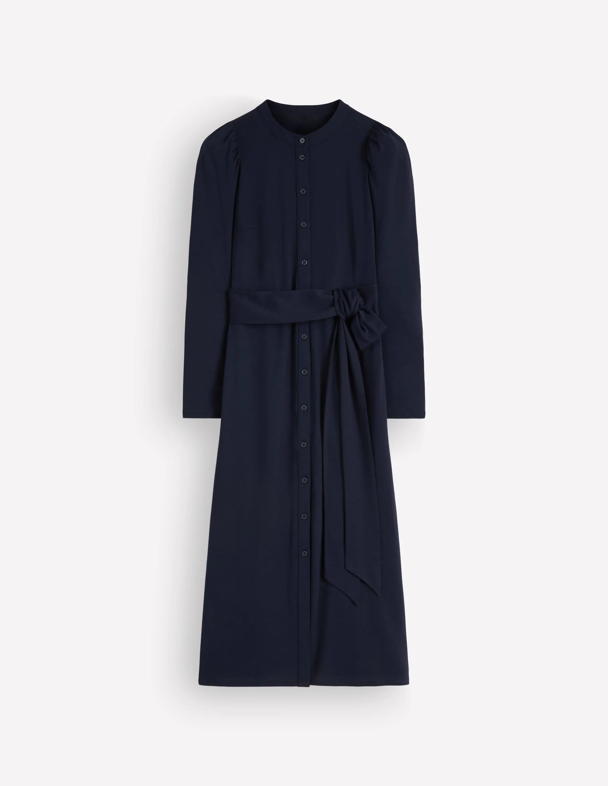 Honor Column Jersey Midi Dress-Navy - 1
