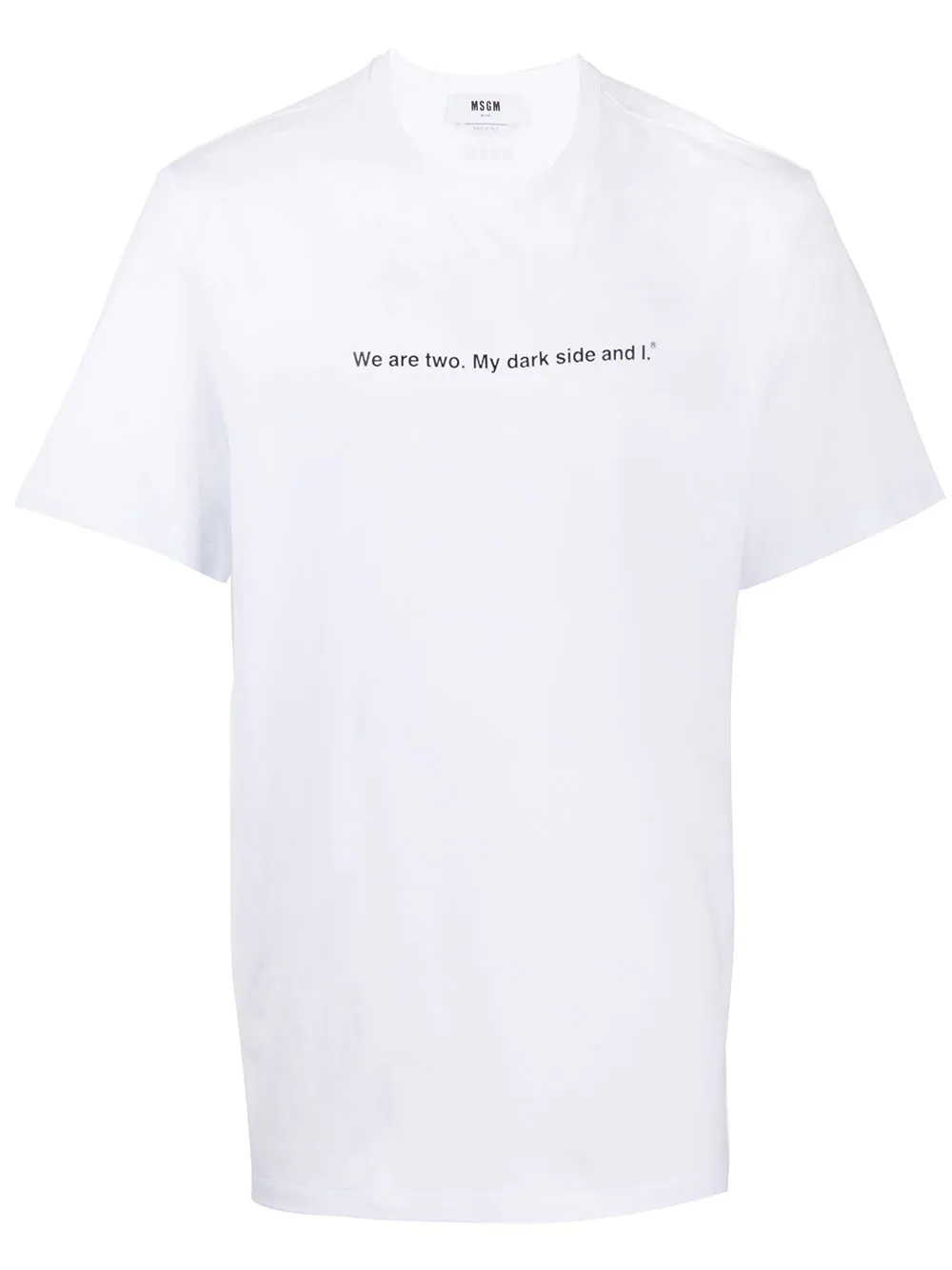 quote-print cotton T-shirt - 1