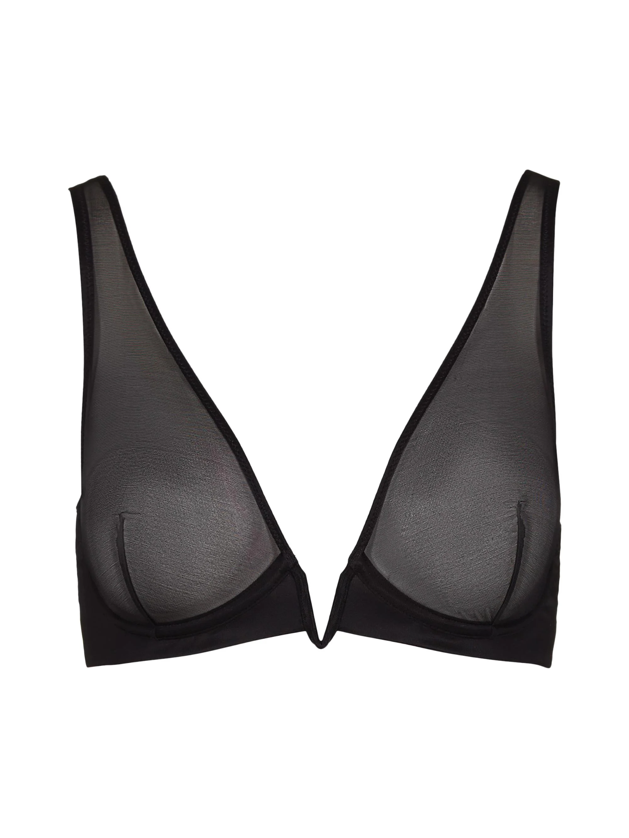 Women's Chic Mesh Underwire Bra - Black - 1