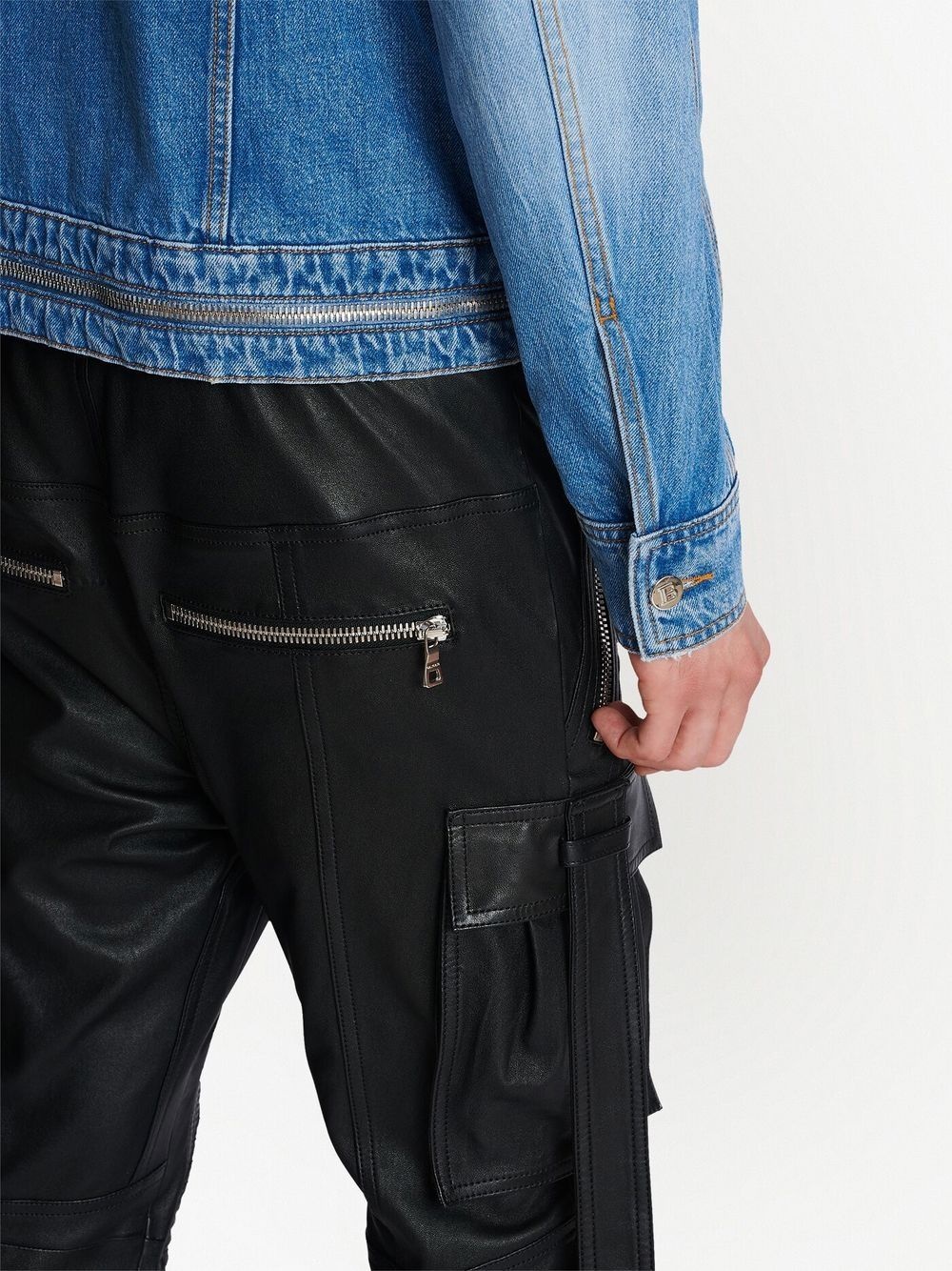 zip-detail denim jacket - 5