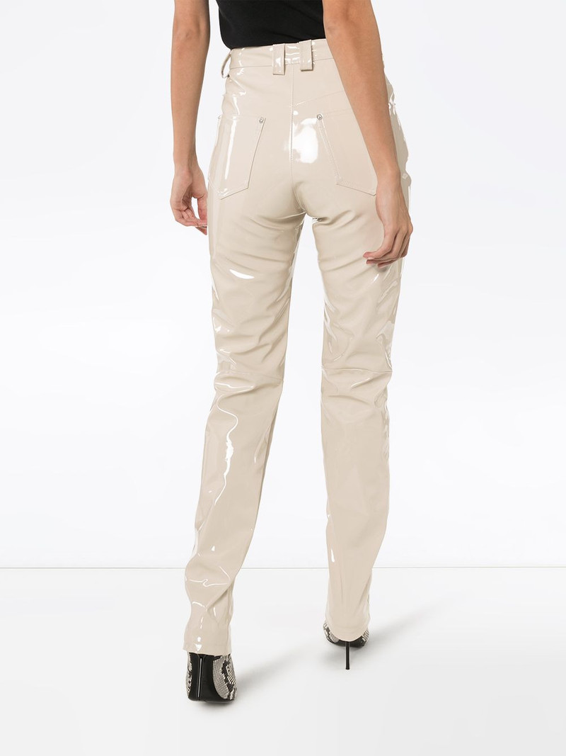 zip detailed straight leg trousers 4