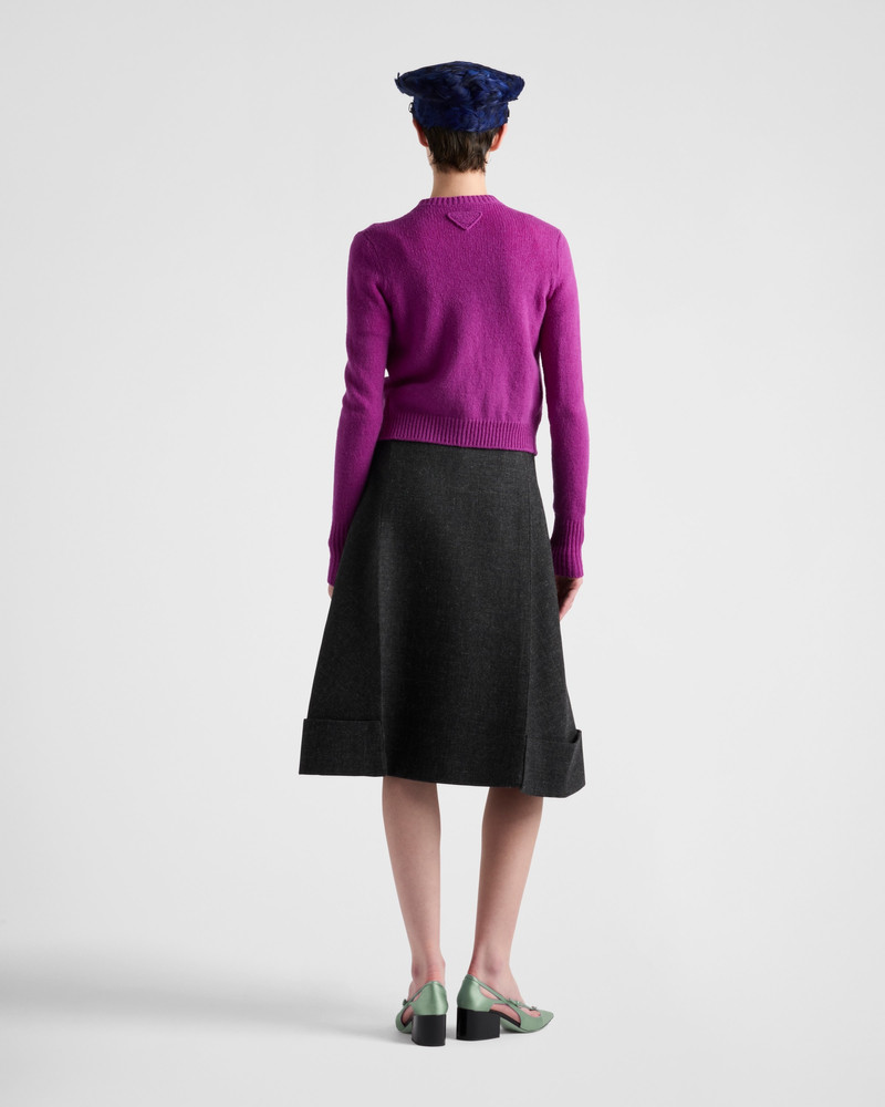 Vintage-look rush stitch midi-skirt 5