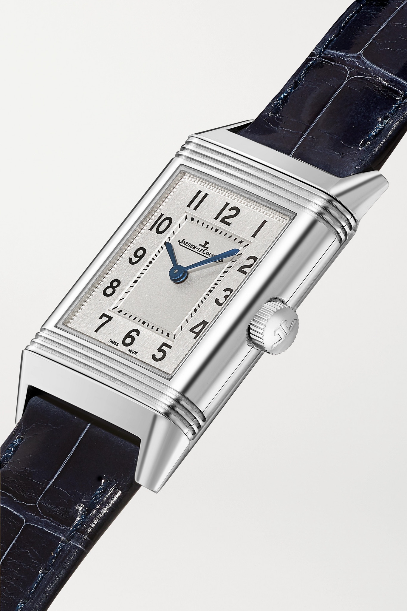 Reverso Classic Small 35.8mm x 21mm stainless steel and alligator watch - 3