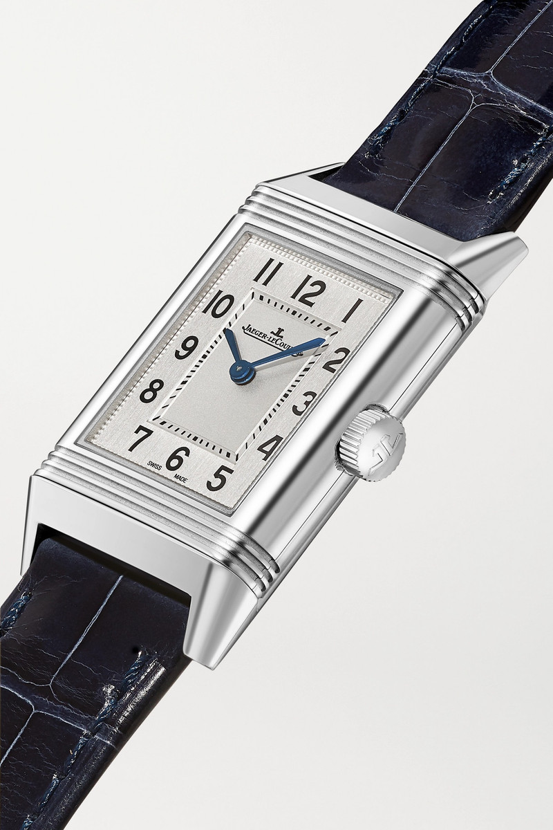 Reverso Classic Small 35.8mm x 21mm stainless steel and alligator watch 3