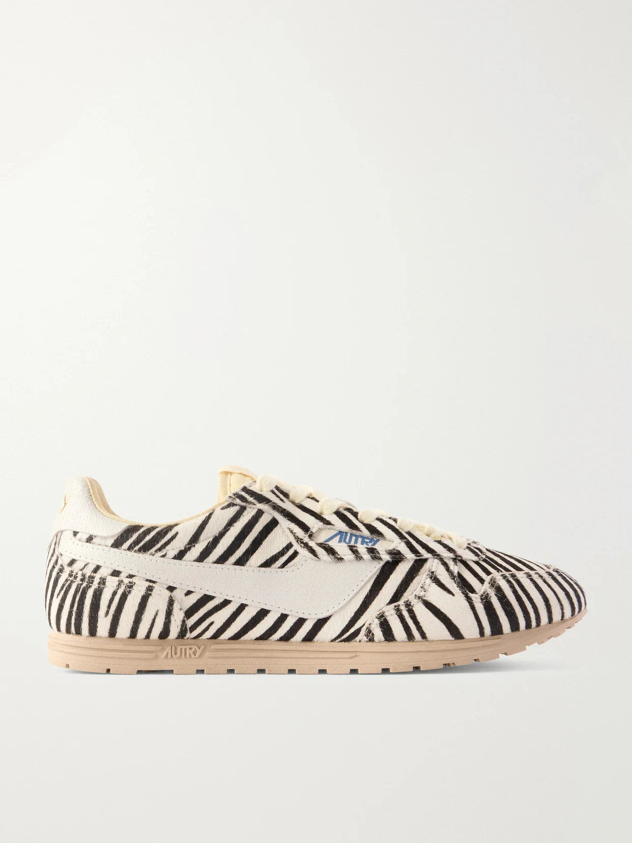 Windspin Zebra-print Calf Hair Sneakers - 1