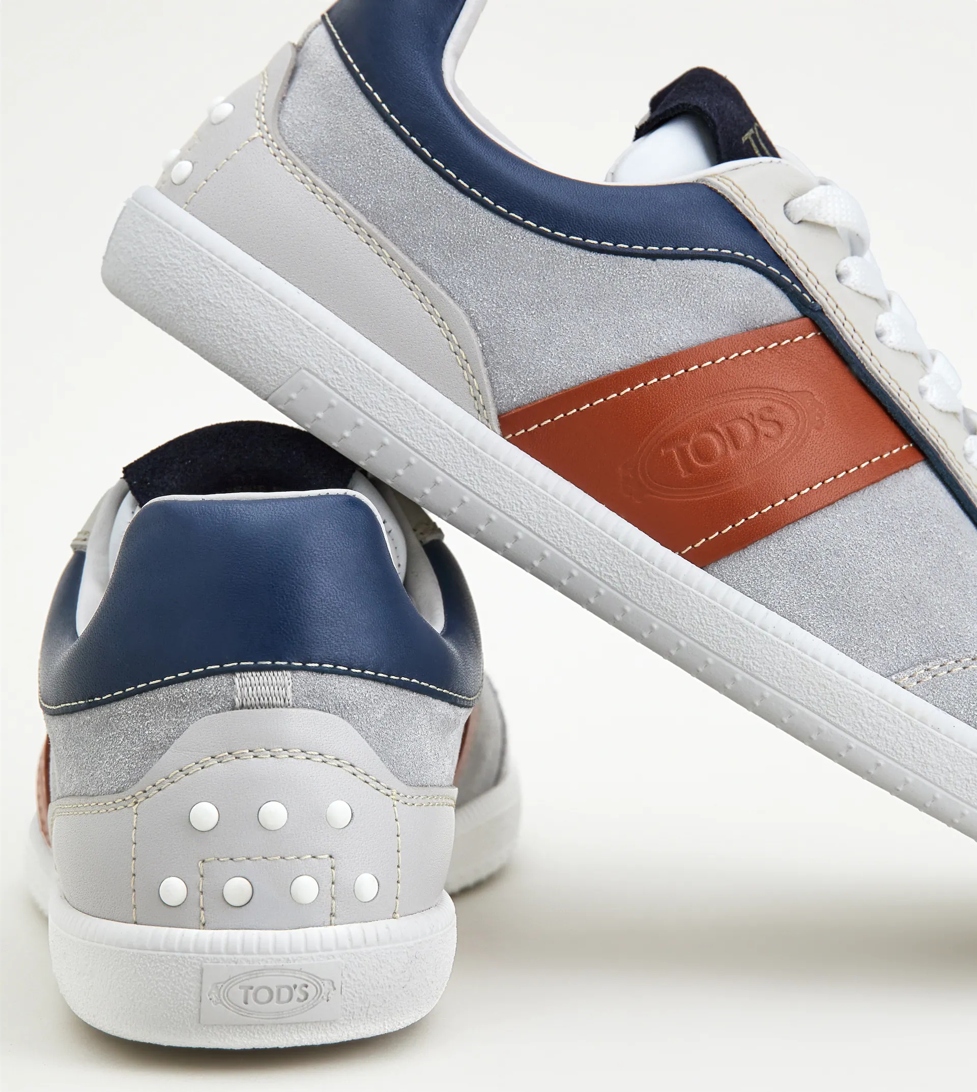 TOD'S TABS SNEAKERS IN SUEDE - GREY, BROWN, BLUE - 6