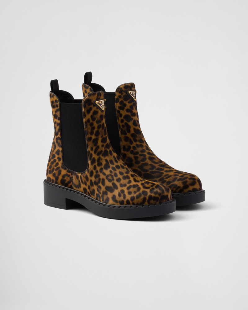 Printed leather Chelsea boots 1