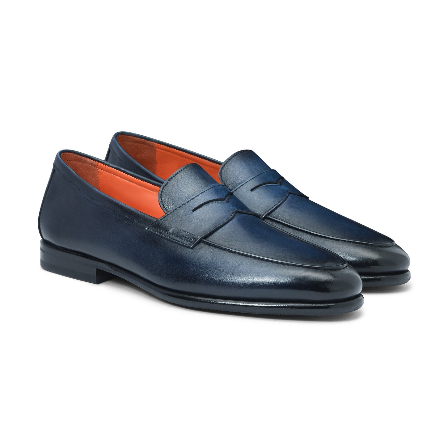 Men's blue leather Carlo loafer - 3