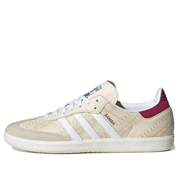 adidas Samba 'Wonder White Legacy Burgundy' ID4198 - 1