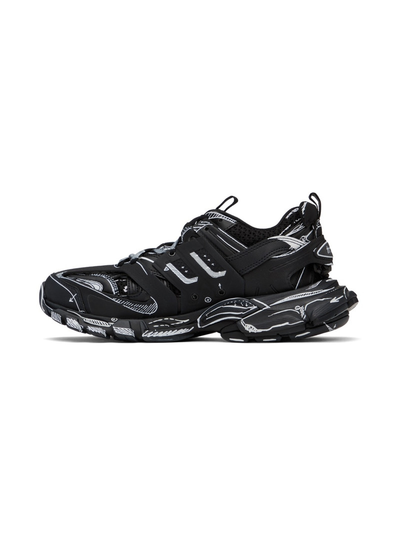 Black & White Track Sneakers 3