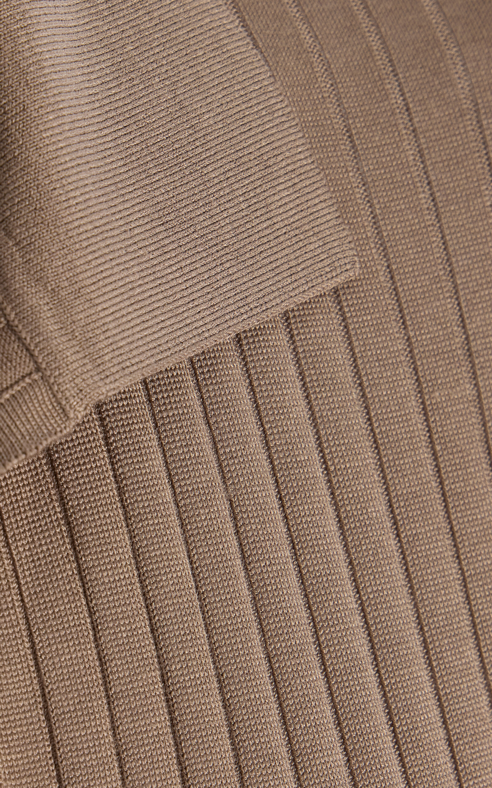 Kaiomi Ribbed-Knit Polo Top neutral - 5
