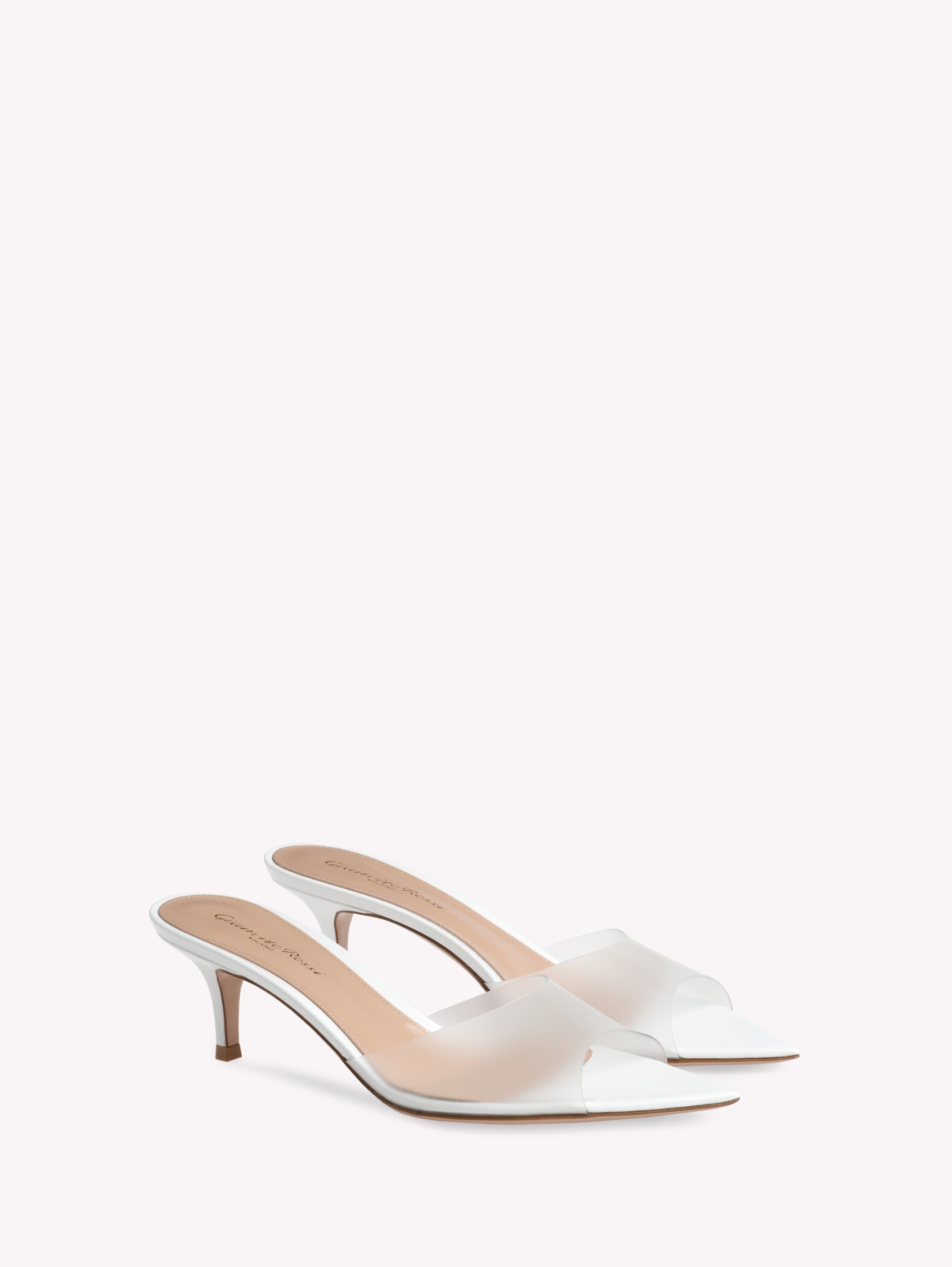 Gianvito Rossi Elle 55 Mules in White at Nordstrom - 2