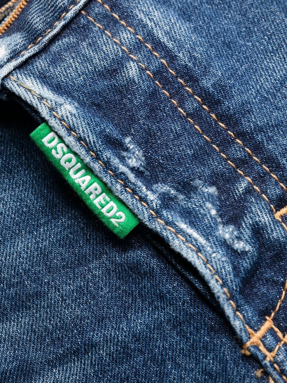 distressed cropped jeans - 7