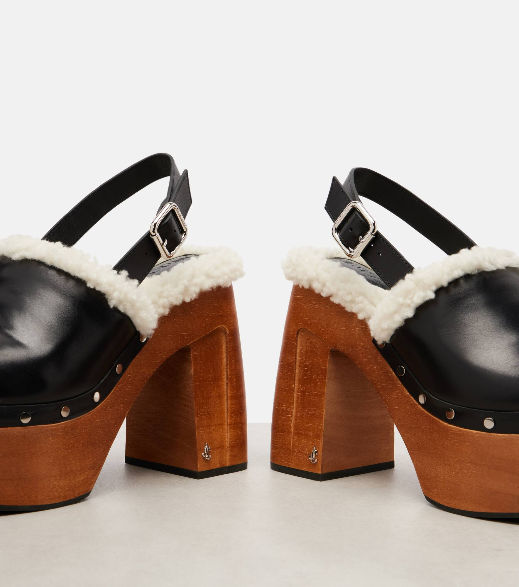 Alida 135 leather platform clogs - 5