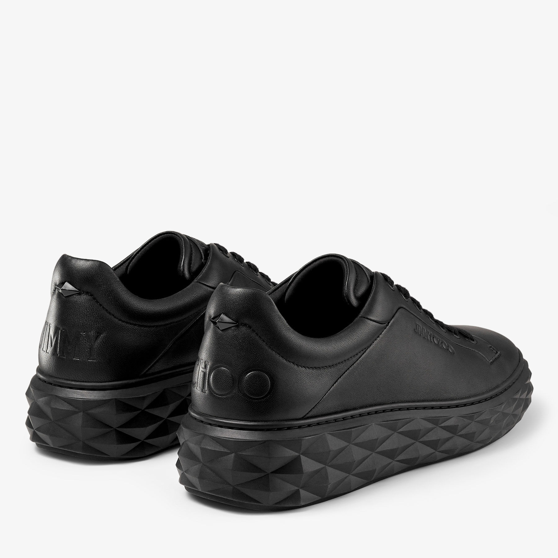 Diamond Maxi/M II
Black Nappa Leather Platform Trainers - 6