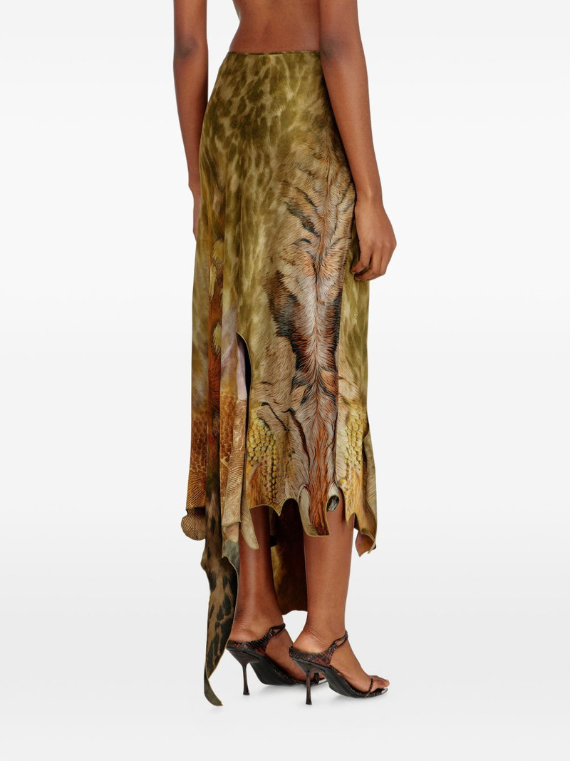 O-Torn asymmetric animal-print skirt 4