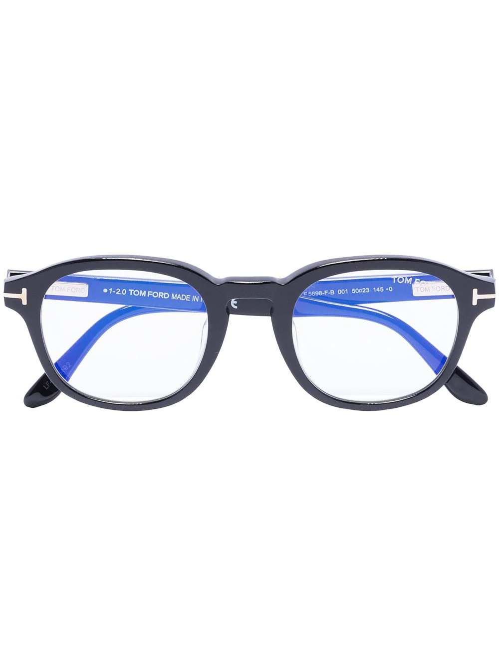 Blue Block round-frame glasses - 1