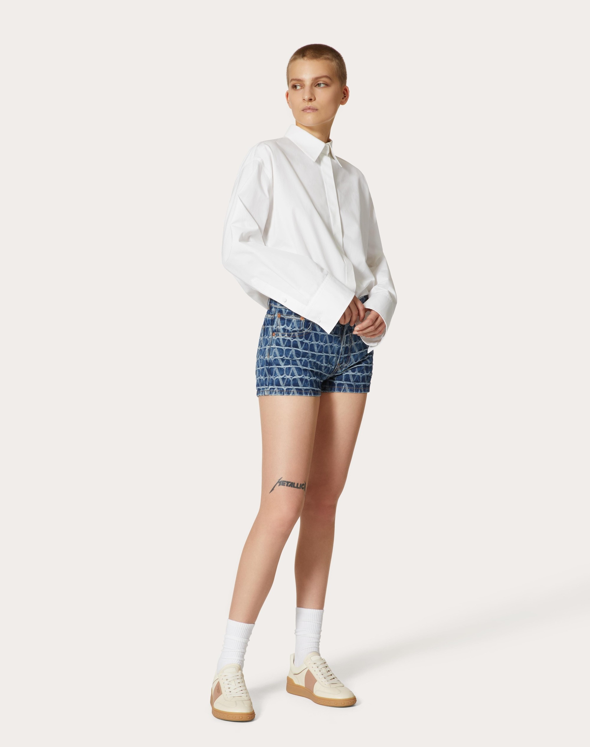 TOILE ICONOGRAPHE DENIM SHORTS - 2