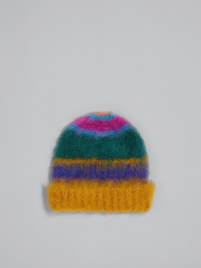 Marni MULTICOLOR STRIPED MOHAIR BEANIE HAT outlook