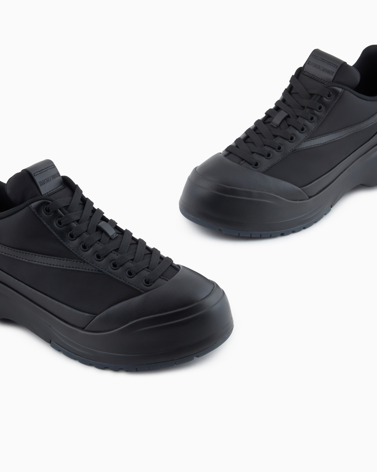 NYLON AND LEATHER SNEAKERS - 5