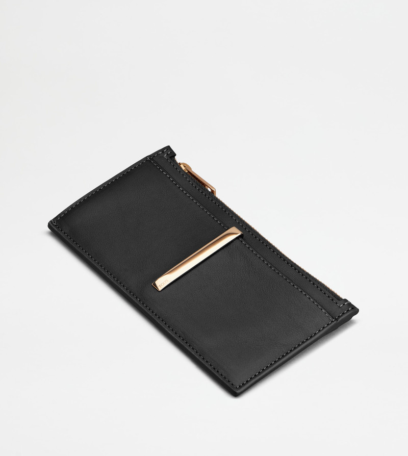 CARD HOLDER IN LEATHER - BLACK 3