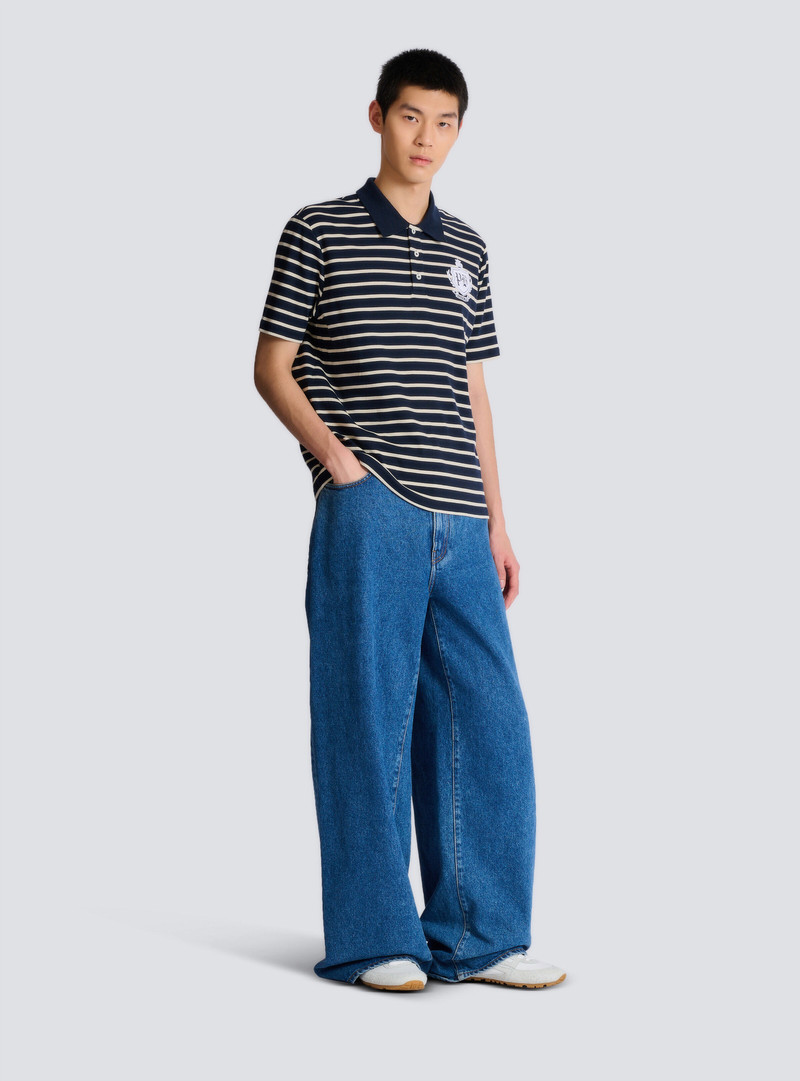 Striped College Emblem polo 3