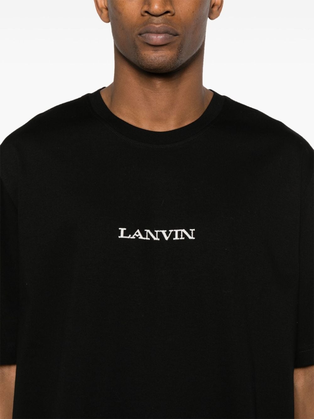 logo-embroidered cotton T-shirt - 5