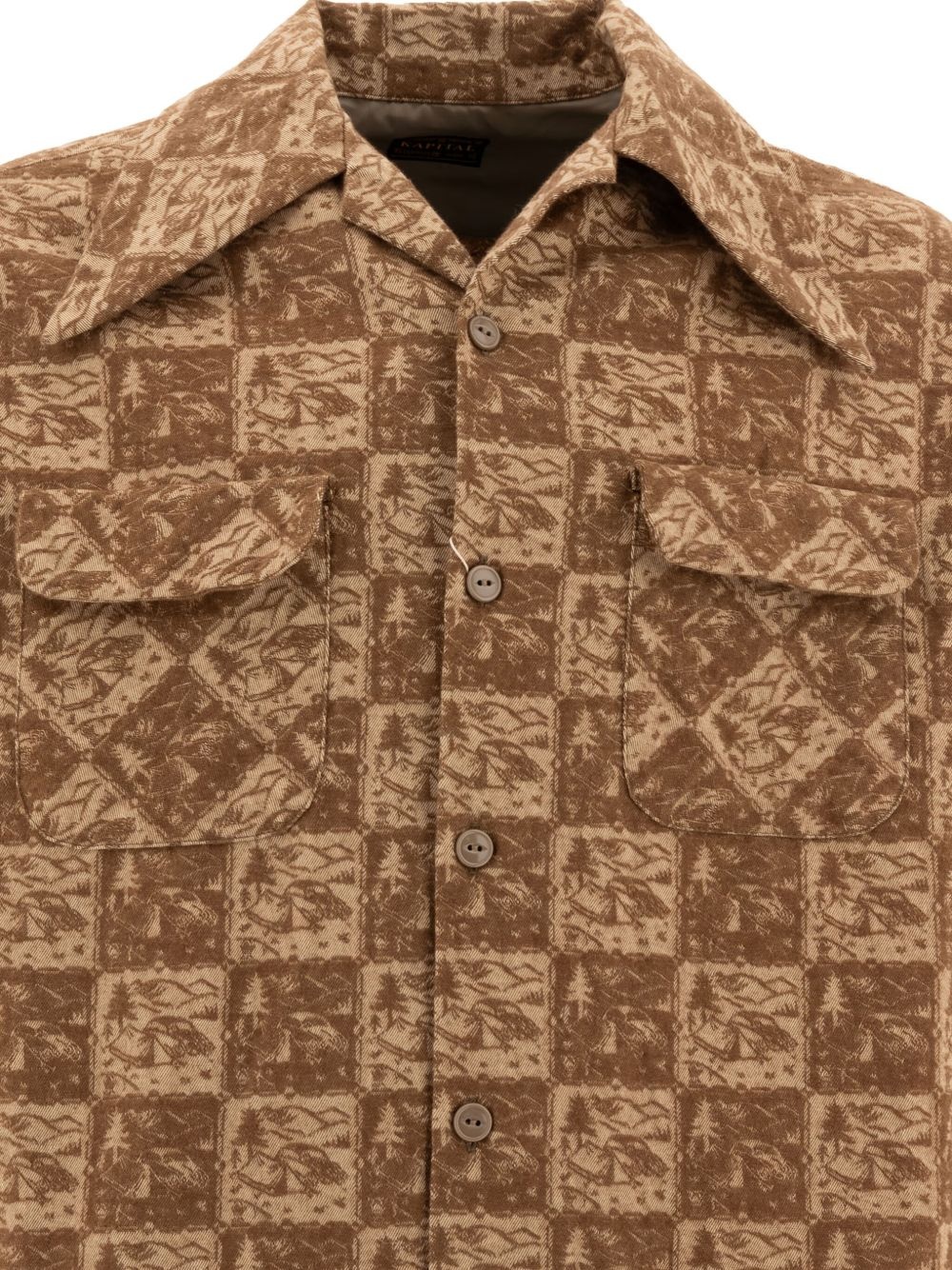 checkerboard-pattern jacket - 3
