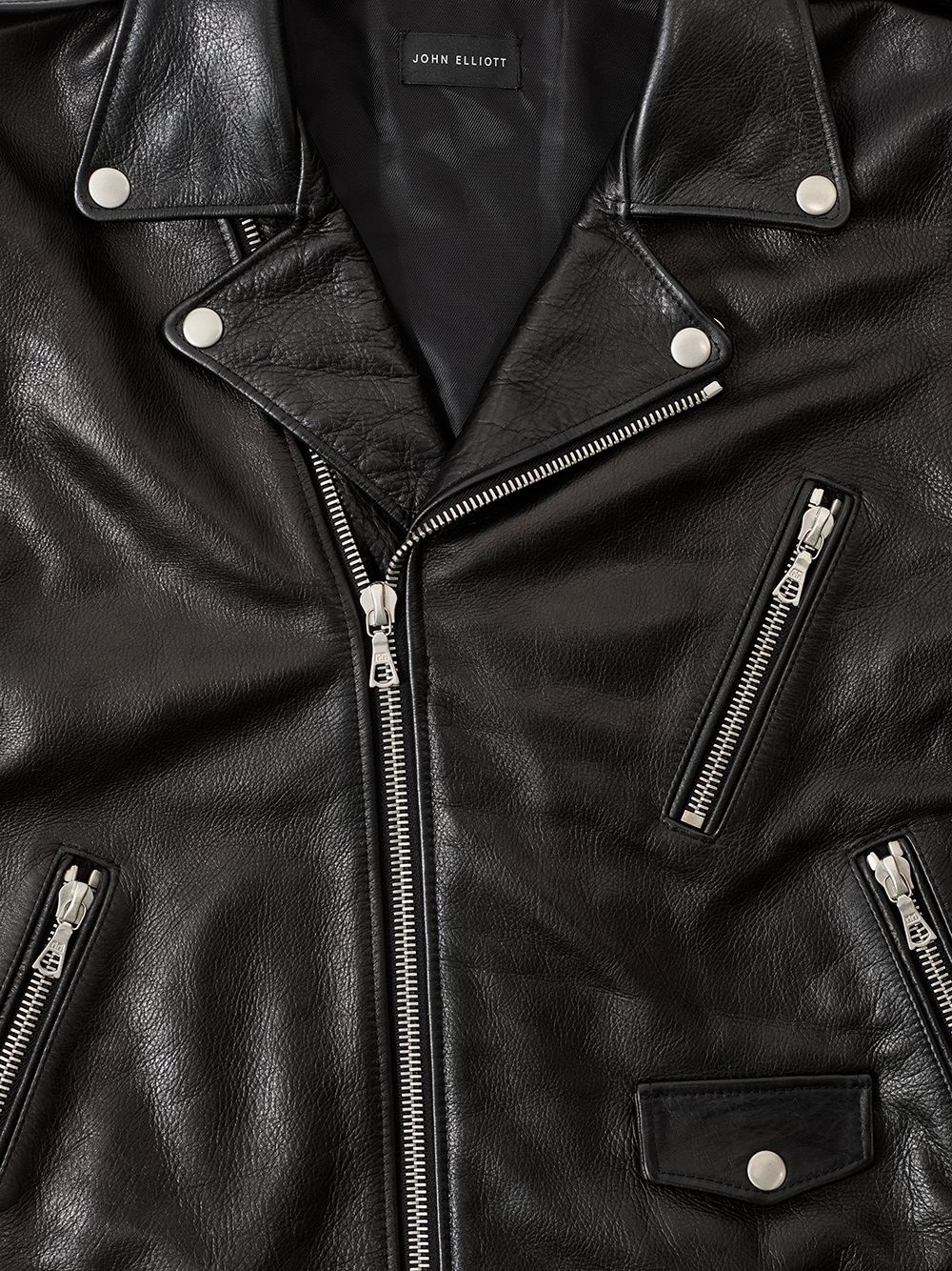 zipped biker jacket - 5