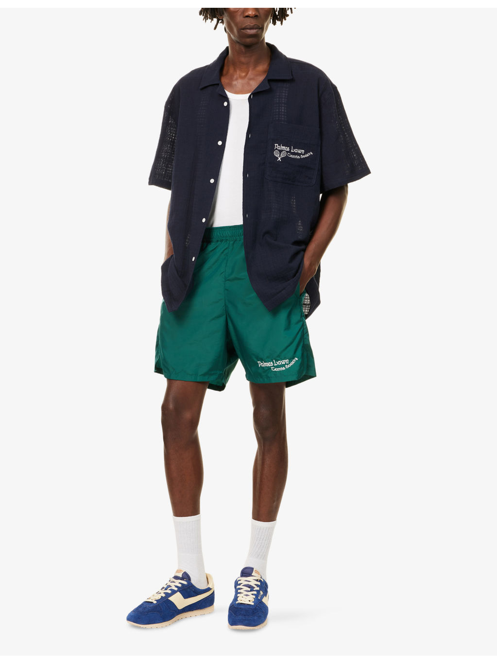 Embroidered-Logo Relaxed-Fit Shell Shorts - 2