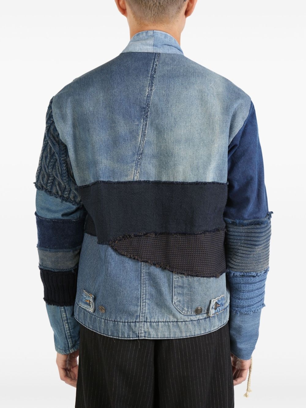 Mixed Blues GL1 cropped jacket - 4
