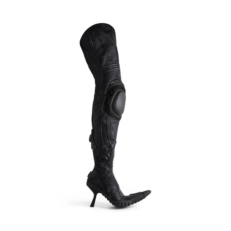 Women's Biker 90mm Over-the-knee Boot in Black 1