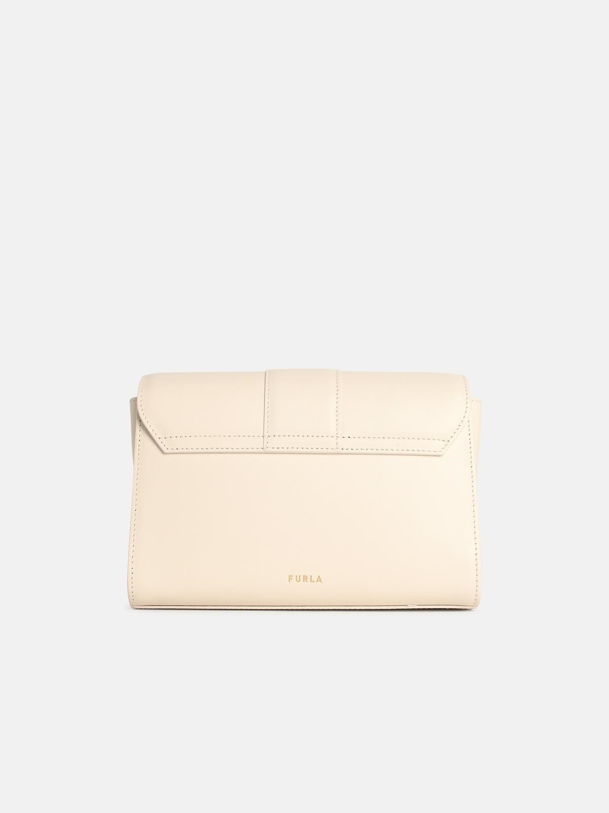 'URBAN S' CREAM LEATHER CROSSBODY BAG - 3