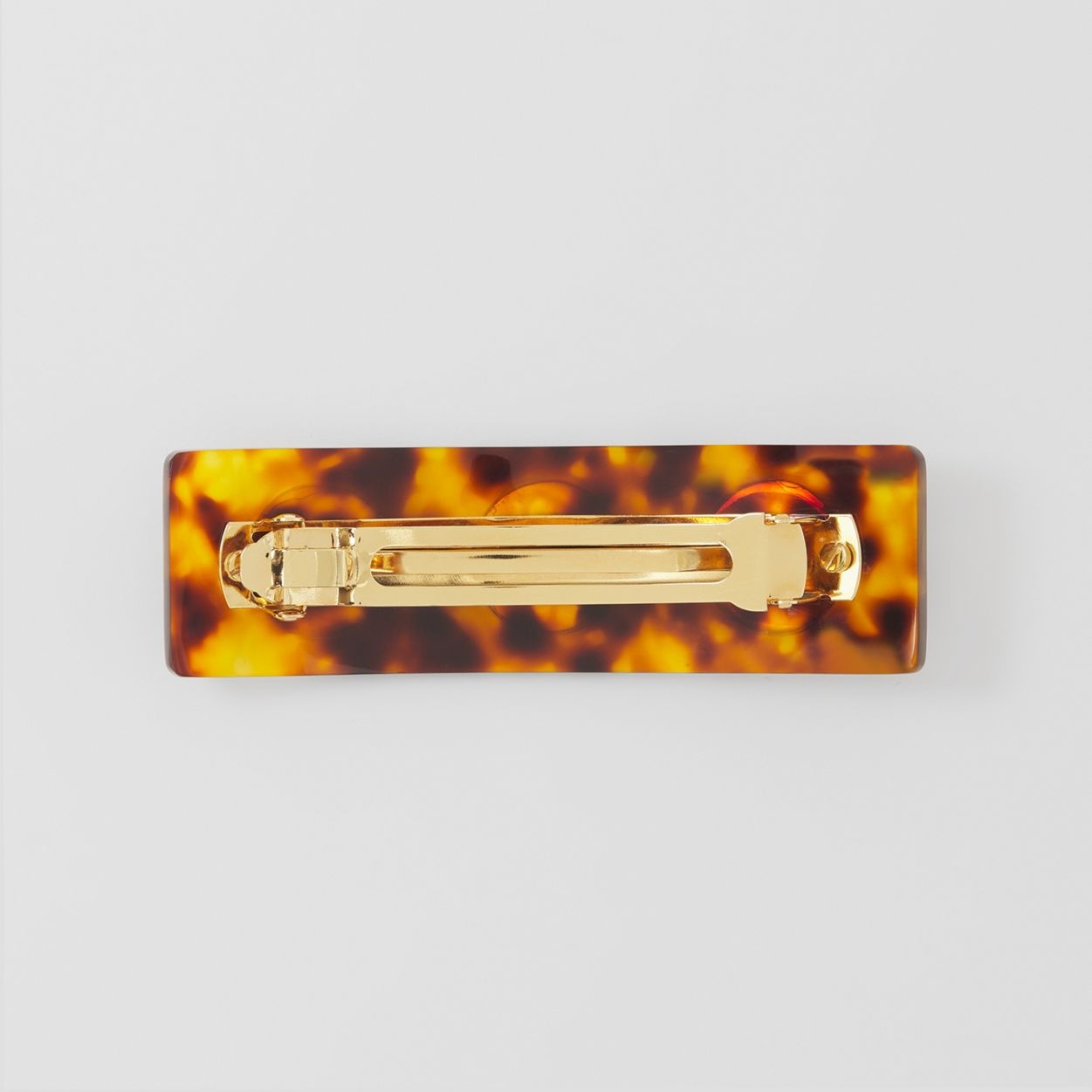 Gold-plated Logo Graphic Barrette - 3