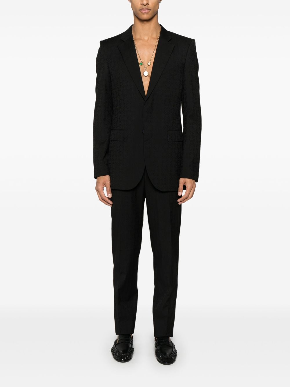 monogram 72-jacquard blazer - 2