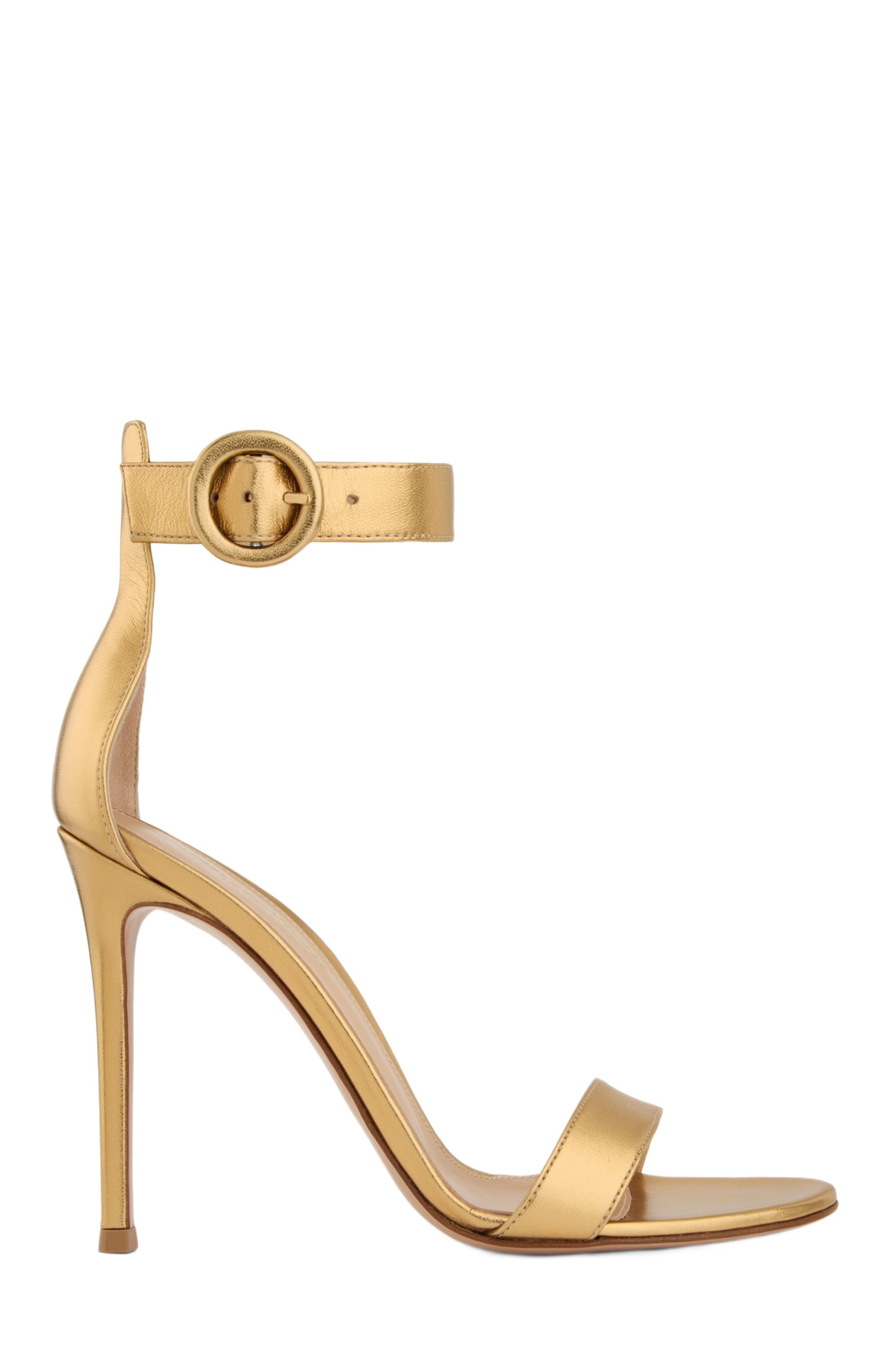 Gianvito Rossi Portofino 105 Sandals in Gold at Nordstrom - 1